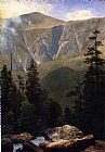 Mountainous Canvas Paintings - Mountainous Landscape